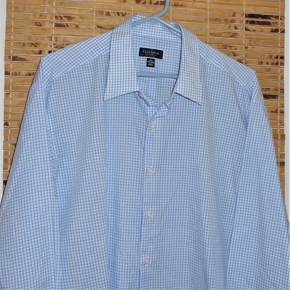 Club Room Men's Regular Fit Button-Down Cotton Blend Shirt (*Tag Size: 18 34/35) - Picture 2 of 7